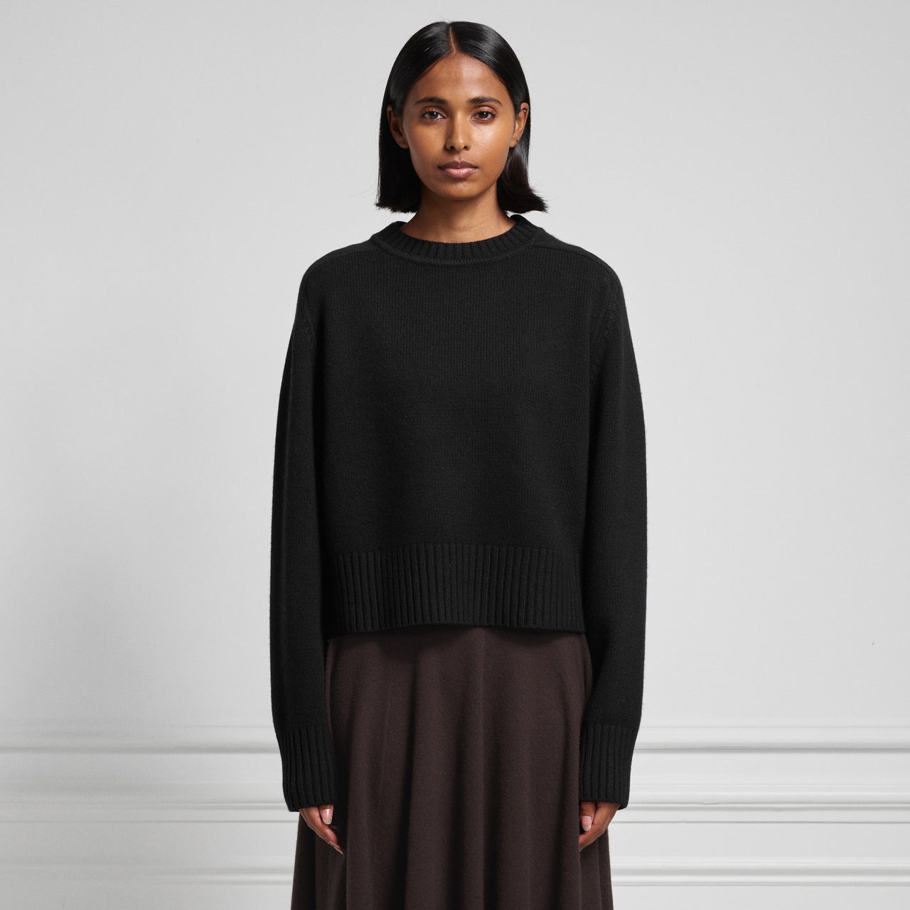 Please Cashmere Sweater in Raven (Black)