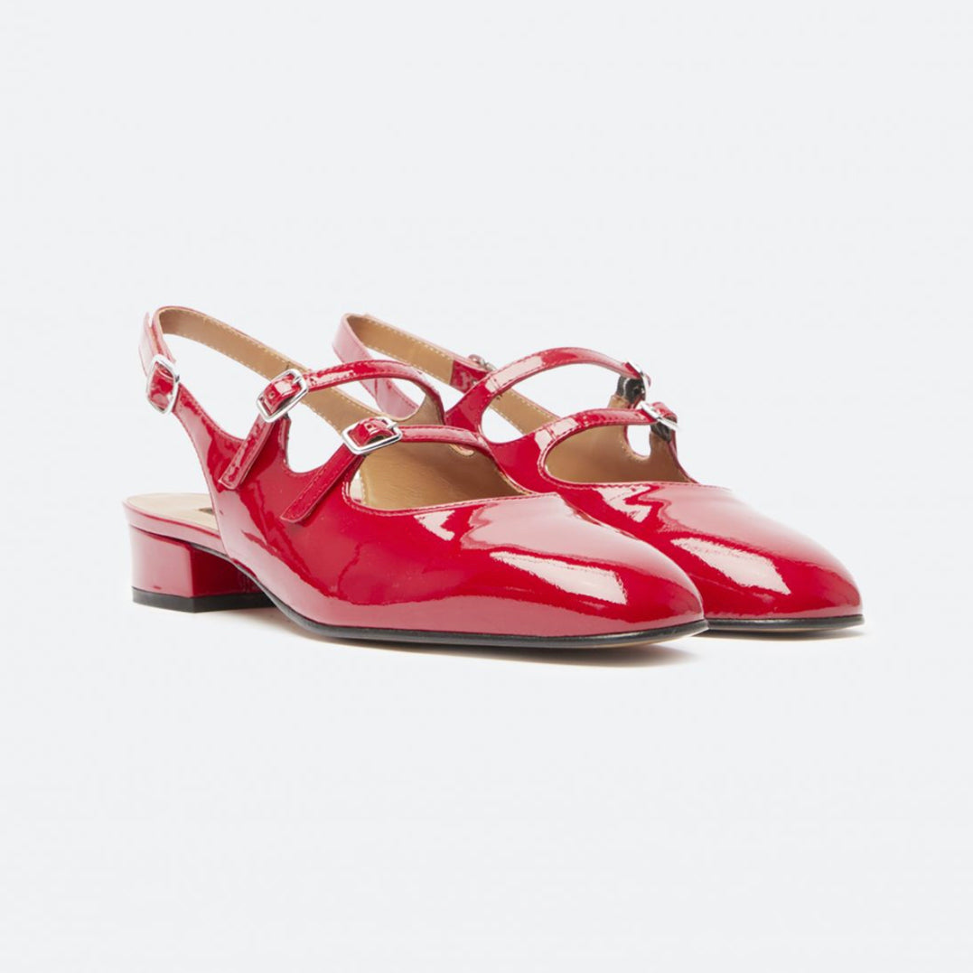 Pêche Slingbacks in Patent Leather Red