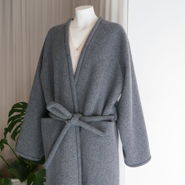 Light grey wrap on sale coat